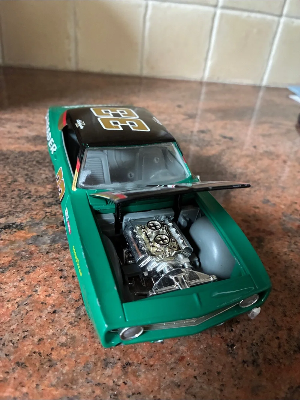Green & Black Die-Cast Race Car Toy - #33